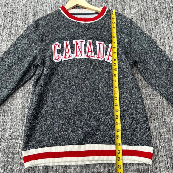 ATC All Things Canada Grey Red Spellout Pullover Sweater Men's Size Small - Picture 3 of 8